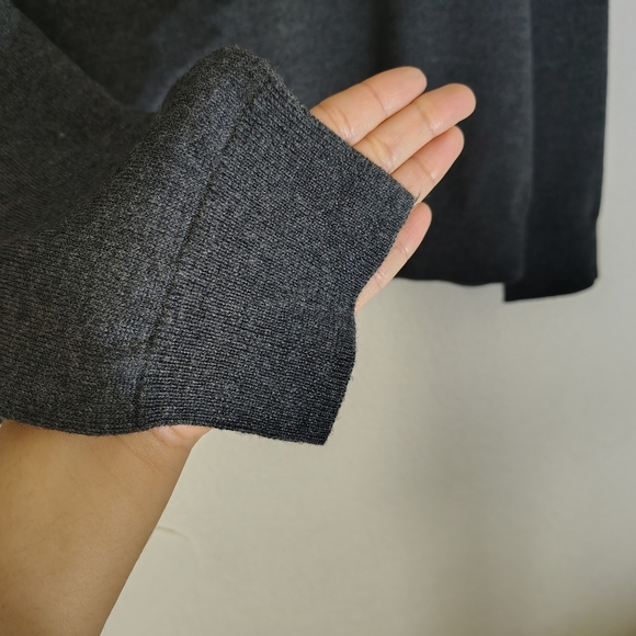 Nordstrom Men’s Shop Extra Fine Merino Wool V-Neck Sweater Gray | Size XL - Picture 6 of 12